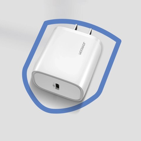 Joyroom szybka ładowarka sieciowa USB Typ C PD 20W wtyczka CN biały (L-P201)