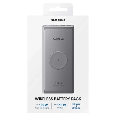 Samsung Powerbank 10000 mAh z funkcją ładowania bezprzewodowego szary (EB-U3300XJEGEU)