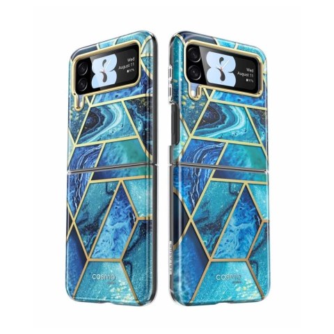 Supcase cosmo galaxy z flip 4 marble blue