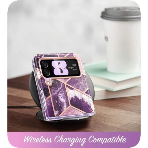Supcase cosmo galaxy z flip 4 marble purple