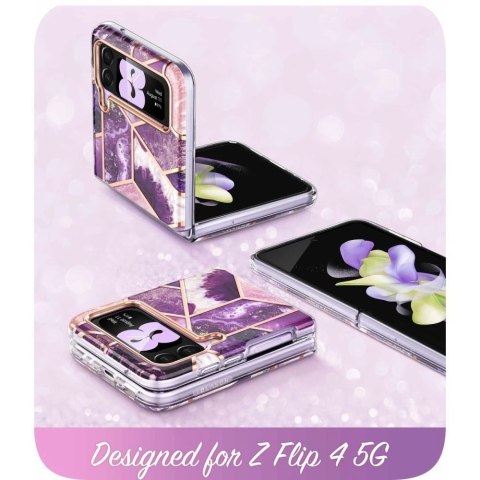 Supcase cosmo galaxy z flip 4 marble purple