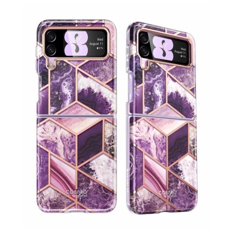 Supcase cosmo galaxy z flip 4 marble purple