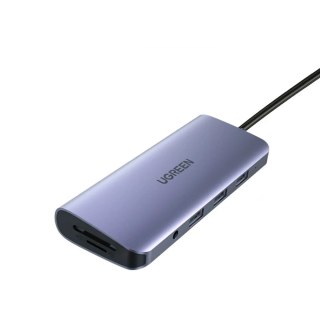 Ugreen 9w1 wielofunkcyjny HUB USB 3.2 Gen. 1 HDMI (4K@60Hz) VGA (Full HD@60Hz) Ethernet czytnik kart TF/SD PD 100W USB Typ C PD 
