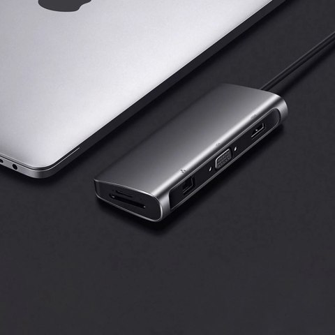 Ugreen 9w1 wielofunkcyjny HUB USB 3.2 Gen. 1 HDMI (4K@60Hz) VGA (Full HD@60Hz) Ethernet czytnik kart TF/SD PD 100W USB Typ C PD 