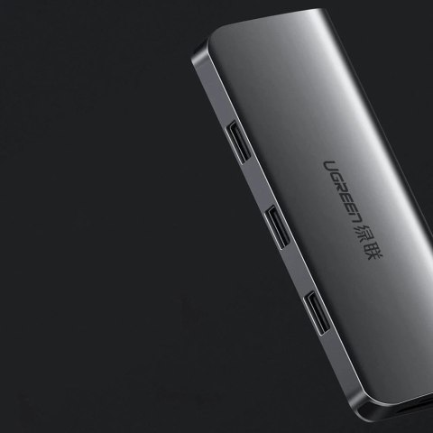 Ugreen 9w1 wielofunkcyjny HUB USB 3.2 Gen. 1 HDMI (4K@60Hz) VGA (Full HD@60Hz) Ethernet czytnik kart TF/SD PD 100W USB Typ C PD 