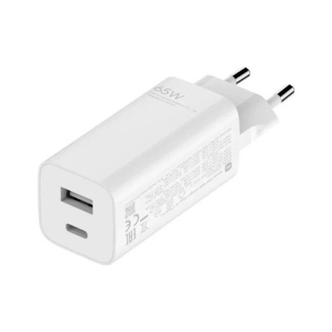 Xiaomi Mi Travel Charger ładowarka sieciowa GaN 65W USB / USB Typ C biała (BHR5515GL)