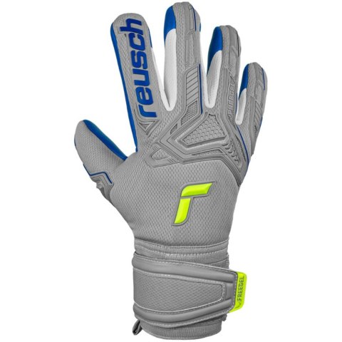 Rękawice bramkarskie Reusch Attrakt Freegel Silver Finger Support Junior szaro-niebieskie 5272230 6006 Rękawice bramkarskie Reusch Attrakt Freegel Silver Finger Support Junior szaro-niebieskie 5272230 6006