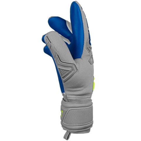Rękawice bramkarskie Reusch Attrakt Freegel Silver Finger Support Junior szaro-niebieskie 5272230 6006 Rękawice bramkarskie Reusch Attrakt Freegel Silver Finger Support Junior szaro-niebieskie 5272230 6006