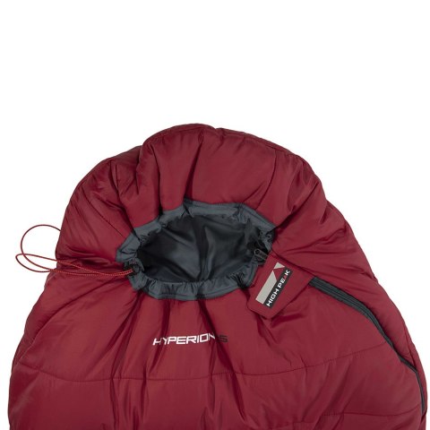 Śpiwór High Peak Hyperion 5 225x82x52 bordowo-szary 23373 Śpiwór High Peak Hyperion 5 225x82x52 bordowo-szary 23373