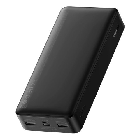 Baseus Bipow powerbank z szybkim ładowaniem 20000mAh 15W biały (Overseas Edition) + kabel USB-A - Micro USB 0.25m czarny (PPBD05