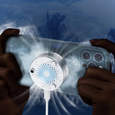 Choetech ładowarka bezprzewodowa Qi 15W (kompatybilna z MagSafe) z wentylatorem do chłodzenia telefonu (kabel USB Typ C - USB Ty