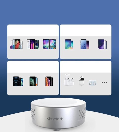 Choetech ładowarka bezprzewodowa Qi 15W (kompatybilna z MagSafe) z wentylatorem do chłodzenia telefonu (kabel USB Typ C - USB Ty