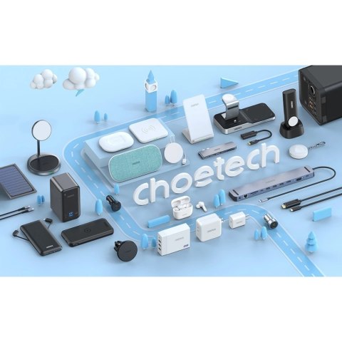 Choetech ładowarka indukcyjna MagSafe + adapter PD5005 biały (T517-F)