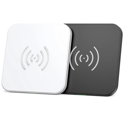 Choetech zestaw 2x bezprzewodowa ładowarka Qi 10W (2 kolory, czarny i biały) + kable USB 1,2m (T511-S black/white)