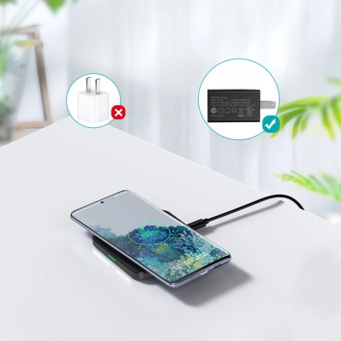 Choetech zestaw 2x bezprzewodowa ładowarka Qi 10W (2 kolory, czarny i biały) + kable USB 1,2m (T511-S black/white)