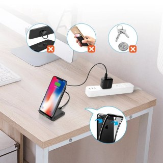 Choetech zestaw 2 x ładowarka bezprzewodowa Qi stojak podstawka 10W czarny (T524-S) + kabel USB - micro USB 1,2m (MIX00093)