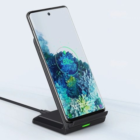 Choetech zestaw 2 x ładowarka bezprzewodowa Qi stojak podstawka 10W czarny biały (T524-S)