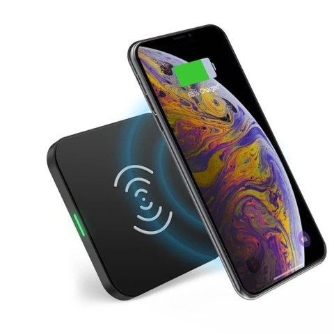 Choetech zestaw ładowarka bezprzewodowa Qi 10W do telefonu słuchawek czarny (T511-S) + Q5003 wall charger European standard whit