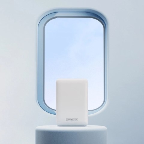 Duzzona magnetyczny powerbank 5000 mAh z funkcją ładowania bezprzewodowego (MagSafe, Qi) USB-C 20W biały (W4)