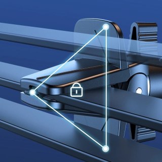 Joyroom automatyczny uchwyt samochodowy ładowarka indukcyjna 15W Qi na kratkę wentylacyjną nawiew czarny (JR-ZS298 air vent)