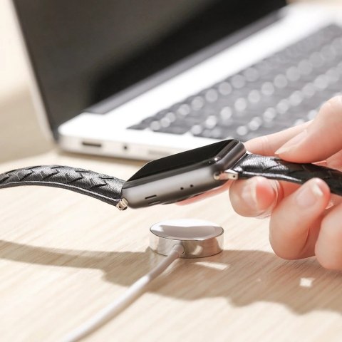 Joyroom bezprzewodowa ładowarka Qi do Apple Watch z wbudowanym kablem 1,2 m biały (S-IW001S)