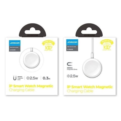 Joyroom ładowarka bezprzewodowa Qi 2,5W do Apple Watch 0,3m biały (S-IW003S white)
