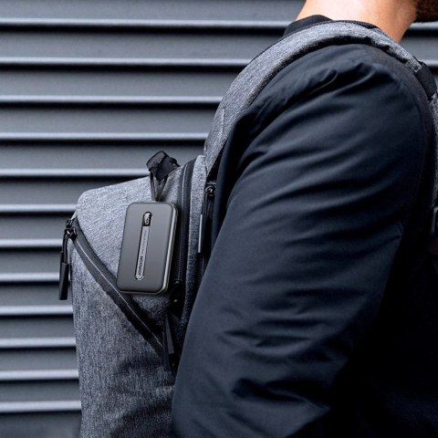 Joyroom powerbank z wbudowanym kablem Lightning 20W 10000mAh PD QC3.0 czarny (JR-L001-lightning)