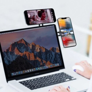 Kingxbar PQY magnetyczny uchwyt stojak do smartfona MagSafe czarny (T1)