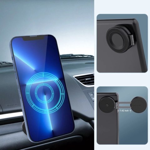 Kingxbar PQY magnetyczny uchwyt stojak do smartfona MagSafe czarny (T1)