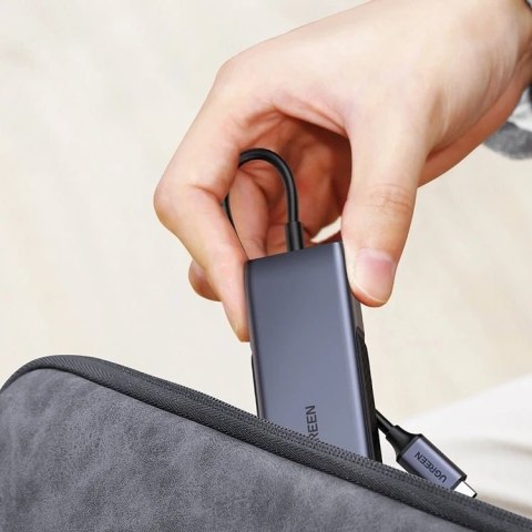 Ugreen adapter przejściówka USB Typ C (męski) - Ethernet RJ-45 (żeński) 5Gbps czarny (CM312)