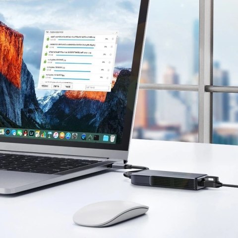 Ugreen adapter przejściówka USB Typ C (męski) - Ethernet RJ-45 (żeński) 5Gbps czarny (CM312)