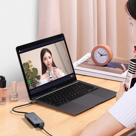 Ugreen adapter przejściówka USB Typ C (męski) - Ethernet RJ-45 (żeński) 5Gbps czarny (CM312)