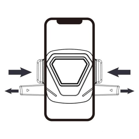 WK Design uchwyt samochodowy na kratkę wentylacyjną czarny (WP-U82 black)