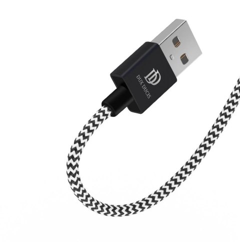 Dux Ducis K-ONE Series nylonowy kabel przewód USB / Lightning 2.1A 2M czarny