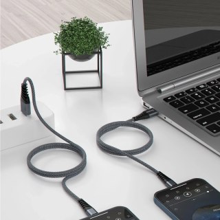 Dudao kabel przewód USB - USB Typ C 6A 1 m szary (TGL1T)