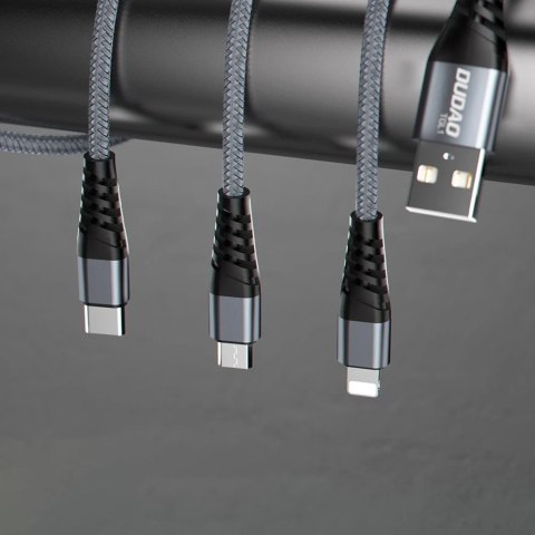 Dudao kabel przewód USB - micro USB 6A 1 m szary (TGL1M)