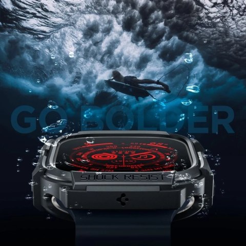 Etui ochronne Spigen Rugged Armor do Apple Watch Ultra (49mm) Matte Black