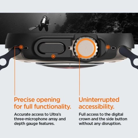 Etui ochronne Spigen Thin Fit 360 do Apple Watch Ultra (49mm) Black