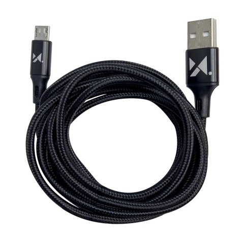 Wozinsky kabel przewód USB - microUSB 2,4A 2m czarny (WUC-M2B)