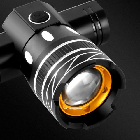 Lampka rowerowa światło przód tył wodoodporna LED CREE XM-L T6 USB zestaw przednia tylna światełko