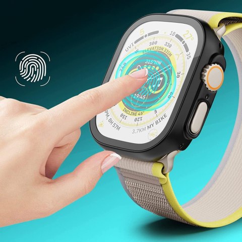 Obudowa ochronna z szkłem Alogy Protector Case 2w1 nakładka etui do Apple Watch Ultra 49mm Czarna