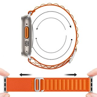 Pasek do zegarka Alogy Sport Strap do Apple Watch 4/5/6/7/8/SE/Ultra (42/44/45/49mm) Pomarańczowy