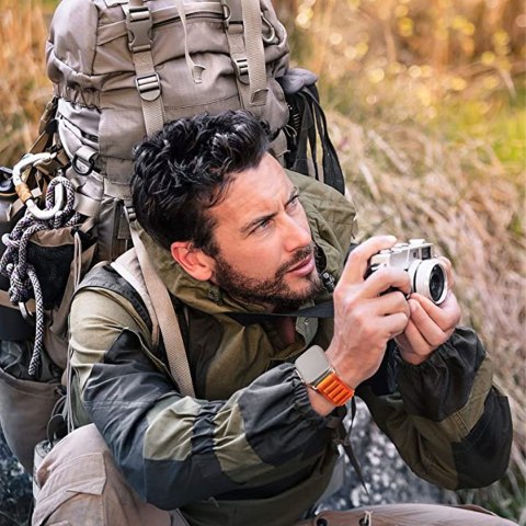 Pasek do zegarka Alogy Sport Strap do Apple Watch 4/5/6/7/8/SE/Ultra (42/44/45/49mm) Pomarańczowy