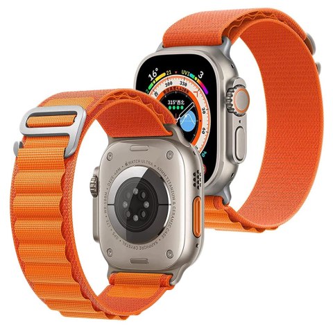 Pasek do zegarka Alogy Sport Strap do Apple Watch 4/5/6/7/8/SE/Ultra (42/44/45/49mm) Pomarańczowy