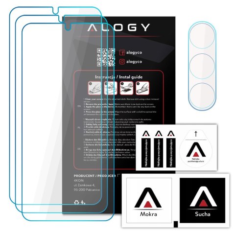 Alogy Glass Pack 3x Szkło hartowane na ekran 9h + Szkło na obiektyw do Samsung Galaxy S23+ Plus zestaw szkieł