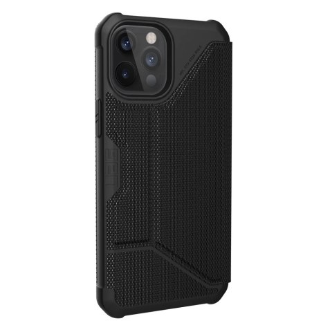 Etui Obudowa Ochronna z klapką UAG Metropolis FIBRARMR do Apple iPhone 12 Pro max Czarne