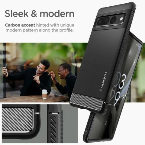 Etui Spigen Rugged Armor do Google Pixel 7 Pro Matte Black