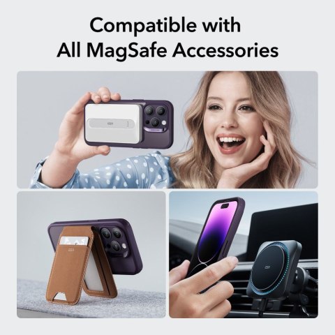 Etui na telefon ESR CH HaloLock do MagSafe do iPhone 14 Pro Clear/ Purple