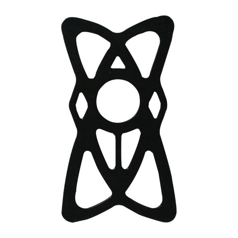 Pasek bezpieczeństwa Alogy TPU guma gumka zabezpieczająca telefon 4.7"-6.7" do uchwytu rowerowego uniwersalna Czarny