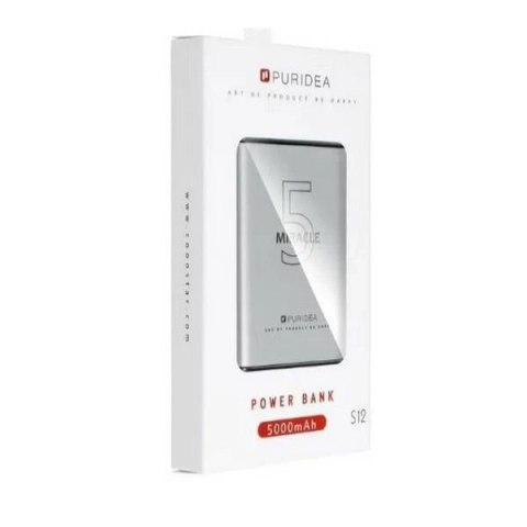 Powerbank PURIDEA 5000mAh S12 szary/grey